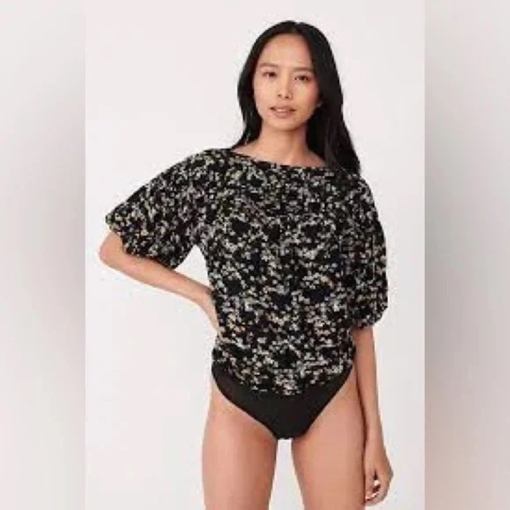 Free People | Dessa Floral Bodysuit Medium Boho